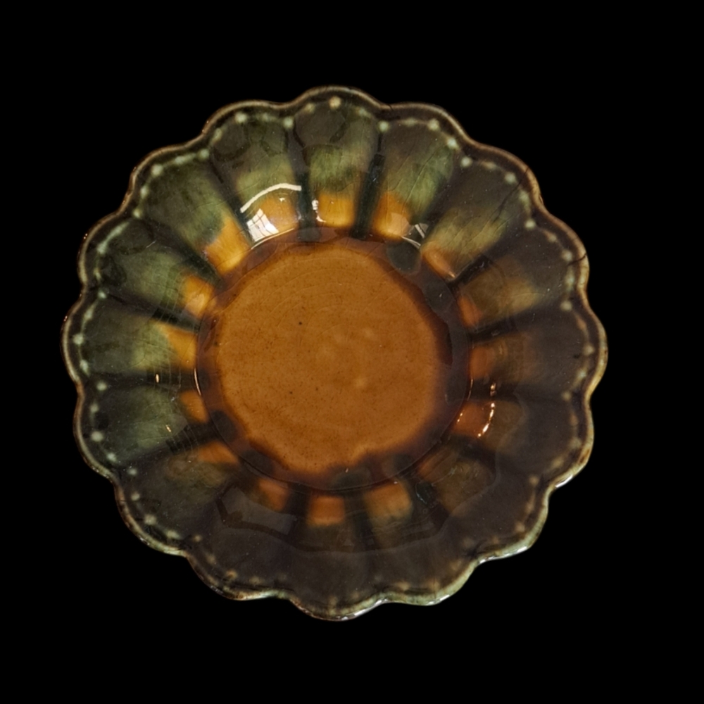 Bermuta Pottery green/orange/yellow
